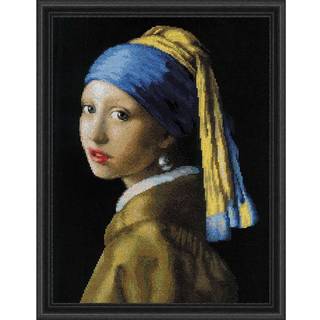 Riolis t?llede Cross Stitch Kit 100/063 pige med en perle?rering