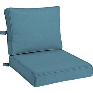 Arden Foam Outdoor Double Welted Dybde S?depude S?t 24 x 24 Lavet med ProFoam Regnt?t Fade Resistant Denim Blue Woven Solid