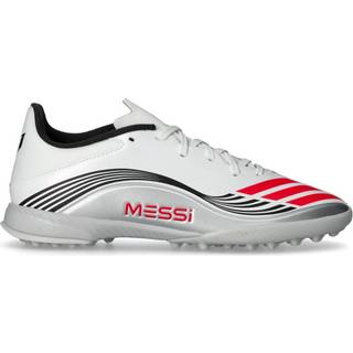 F50 Messi League kunstgræsstøvler - Cloud White / Lucid Red / Silver Metallic - 42