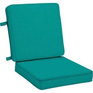 Arden Foam Outdoor Double Welted spisestuestolspude 20 x 20 Lavet med ProFoam Regnt?t Fade Resistant Heathered Teal Woven Solid