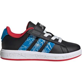 adidas Marvel Spider-Man Grand Court basketsko til børn - Core Black / Bright Blue / Pure Ruby - 36 2/3