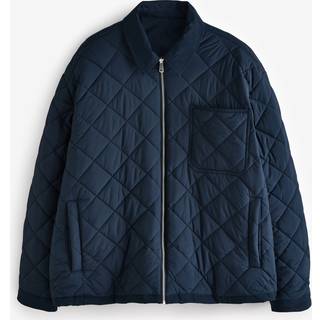 Next Navy Blue Reversible Diamond Quilted Jacket