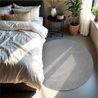 Kortluvet tæppe Soft Zone - grå,Ø 120 cm