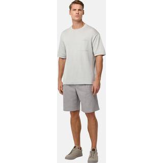 BOGGI MILANO Herren Kurzarmpullover grau unifarben