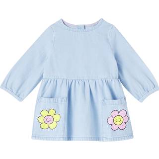Stella McCartney Kids Baby floral denim dress - blue - M 18