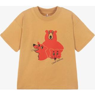 Mini Rodini GOTS Camp Rodini Sp Kortærmet T-shirt Beige  80/86 cm    80/86 cm  unisex