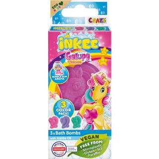 Inkee: unicorn badekugler, Galupy, tyggegummilugt - 3 stk.