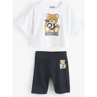 Moschino Moschino White Logo T-Shirt & Leggings Set