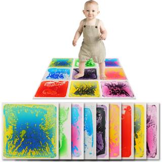 Art3D Liquid Fusion Activity Play Mat til Kids Pack of 9 Fliser 12 """" X 12 """" Multi-Color