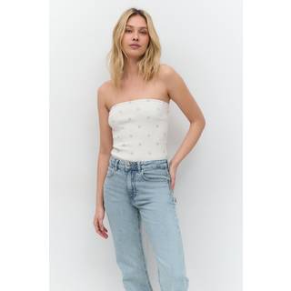 Gina Tricot-Tube top-bandeau-topper-Hvid-S-Dame