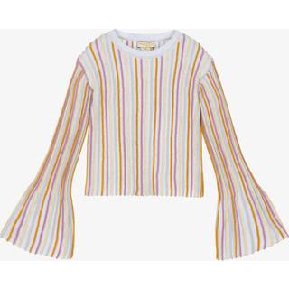 Stella McCartney Kids Ribbed-knit striped cotton-blend top - multicoloured - Y 12
