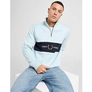 Fred Perry Cut & Sew 1/2 Zip Sweatshirt, Sky - XXL