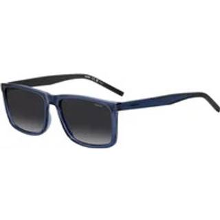Hugo Boss Mand HG 1337/S PJP/9O Solbriller Acetat Blå Grå Firkantet Normal Skygge