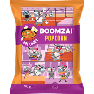 Boomza Popcorn Hot Curry Smag