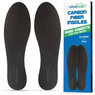 Vivesole Carbon Fiber -indlægssåler for mænd og kvinder (1 par) - Stiv skoindsats til Hallux Rigidus Relief Foot Fracture Arthritis - Turf Toe Pl