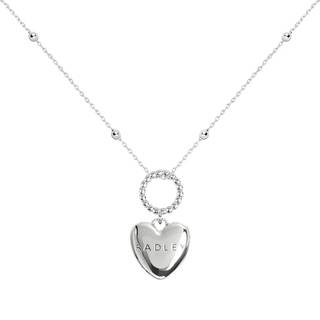 Radley Radley Silver Tone Hanging Heart Pendant Necklace