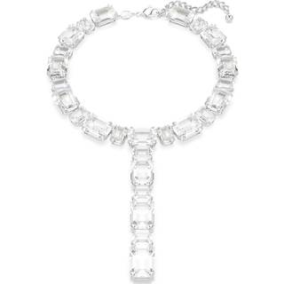 Millenia Halskette, Verschiedene Schliffe, Weiß, Rhodiniert