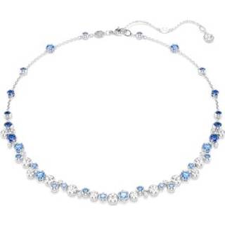 Constella Halskette, Verschiedene Schliffe, Blau, Rhodiniert