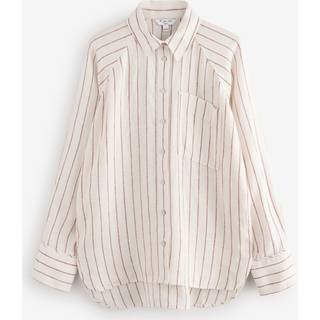 Next 100% Hør Button Down Afslappet Langærmet Skjorter