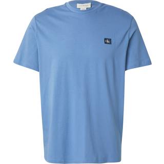 Cotton Badge T-shirt - Blue - XL