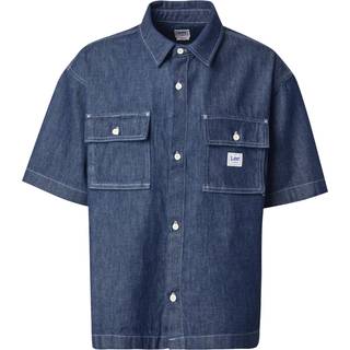 Short Sleeve Workwear Skjorte, Rinse Wash, L