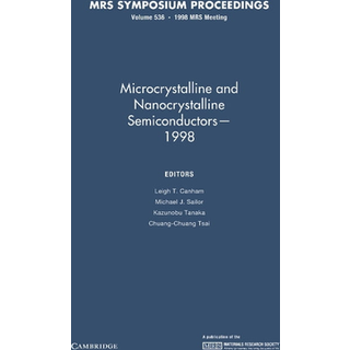 Microcrystalline and Nanocrystalline Semiconductors — 1998: Volume 536