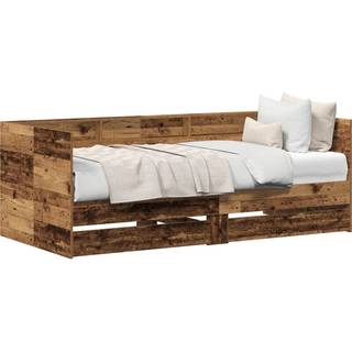 Dagbedsramme Med Skuffer Med Hovedgærde Gammelt Træ 90 X 190 Cm