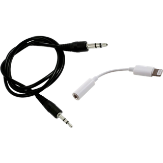 AUX kabel 1,3 meter & Lightning til AUX adapter