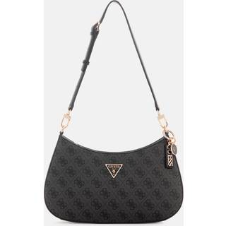 Guess Noelle II 4G Monogram Logo Top Zip Shoulder Black Bagen
