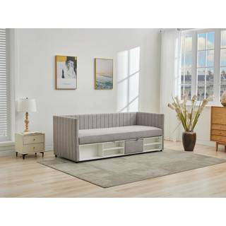 Sengeskuffe bænk 80 x 200 cm - Stof - Taupe - LAOZIA