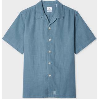 PS Paul Smith PS Paul Smith Casual Fit Blå Kortærmet Skjorter