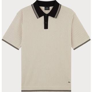 Paul Smith Knit Polo T Shirt Beige