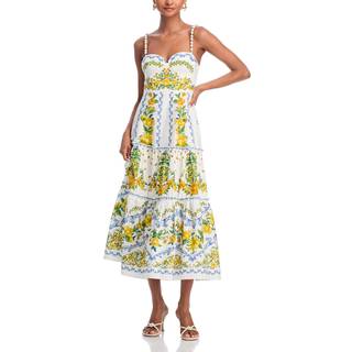Farm Rio Printed cotton midi dress - multicoloured - M