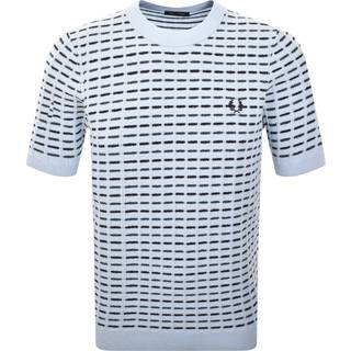 Fred Perry Boucle Knit T Shirt Blue