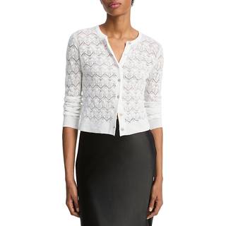 Vince Pointelle cotton cardigan - white - XS