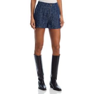 Frame Cotton tweed shorts - blue - XXXS