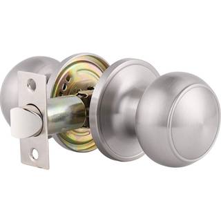 Gobrico rustfrit st?l passage d?rl?s satin nikkel interi?r n?glefri rund d?rknap h?ndtag l?se 1pack 1pack