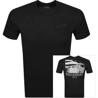Paul And Shark Logo T Shirt Black