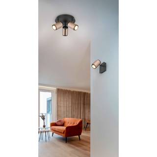 Loftspot Gillan, coffee, 3 lyskilder, rund, metal, GU10
