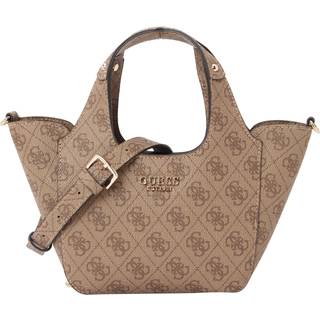 Guess Calista Mini Crossover taske lysebrunt