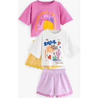 Next Pink/Yellow Short Pyjamas 2 Pack (3-16yrs)