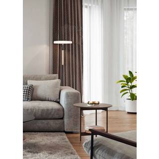 LED-gulvlampe Celeste hvid/brun 160 cm glas/metal Touchdim