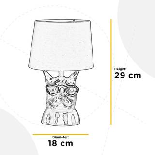 Biagio bordlampe, sort, keramik, 29 cm høj, E14