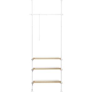 SoBuy Garderobestativ KLS14-WN - Justerbart Telescopregal
