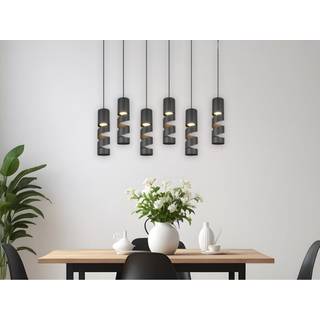 Moderne hanglamp zwart 6-lichts - Stream