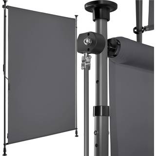 Klemmemarkise Taija med håndsving - 100 x 310 cm,sort
