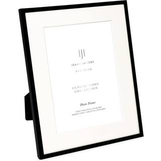Isaac Jacobs 7x9 (Matted 5x7) Black Metal Picture Frame Classic Metal Photo Frame lavet til bordplade og h?ngende display hjem og kontor d? Cor f