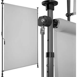 Klemmemarkise Taija med håndsving - 100 x 310 cm,lysegrå