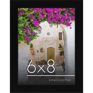 AmericanFlat 6x8 Billedramme i sort - konstrueret tr?ramme med knust -resistent glas h?ngende hardware og staffeli til v?g- og bordplade display