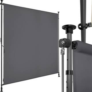 Klemmemarkise Taija med håndsving - 150 x 310 cm,sort